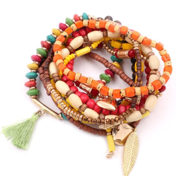 beaded bracelet Jewelry - Women Trendy Beaded Bracelet Set Stacking Layering